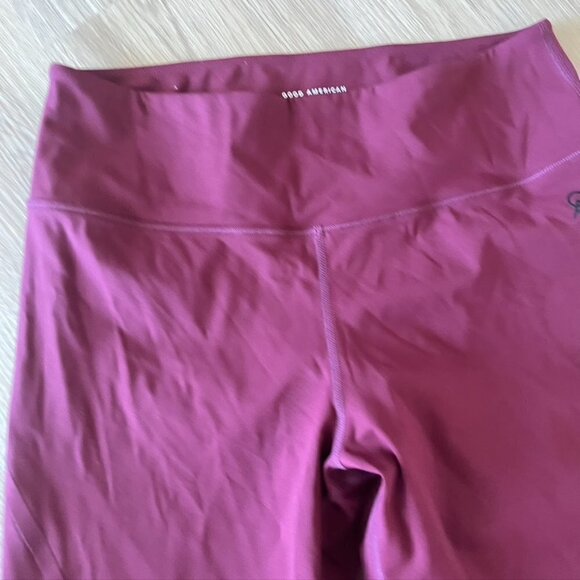 Good American Bonded Leggings Wine Active Workout Maroon Size 4 XL - Picture 8 of 14